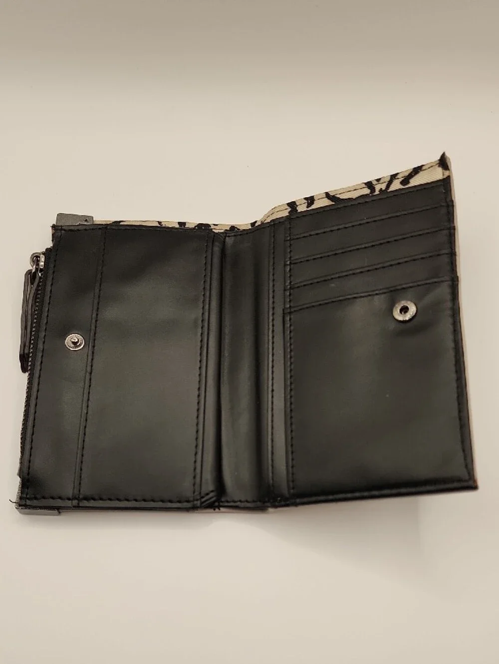 Jessica Simpson Taupe Wallet with Gunmetal Corners